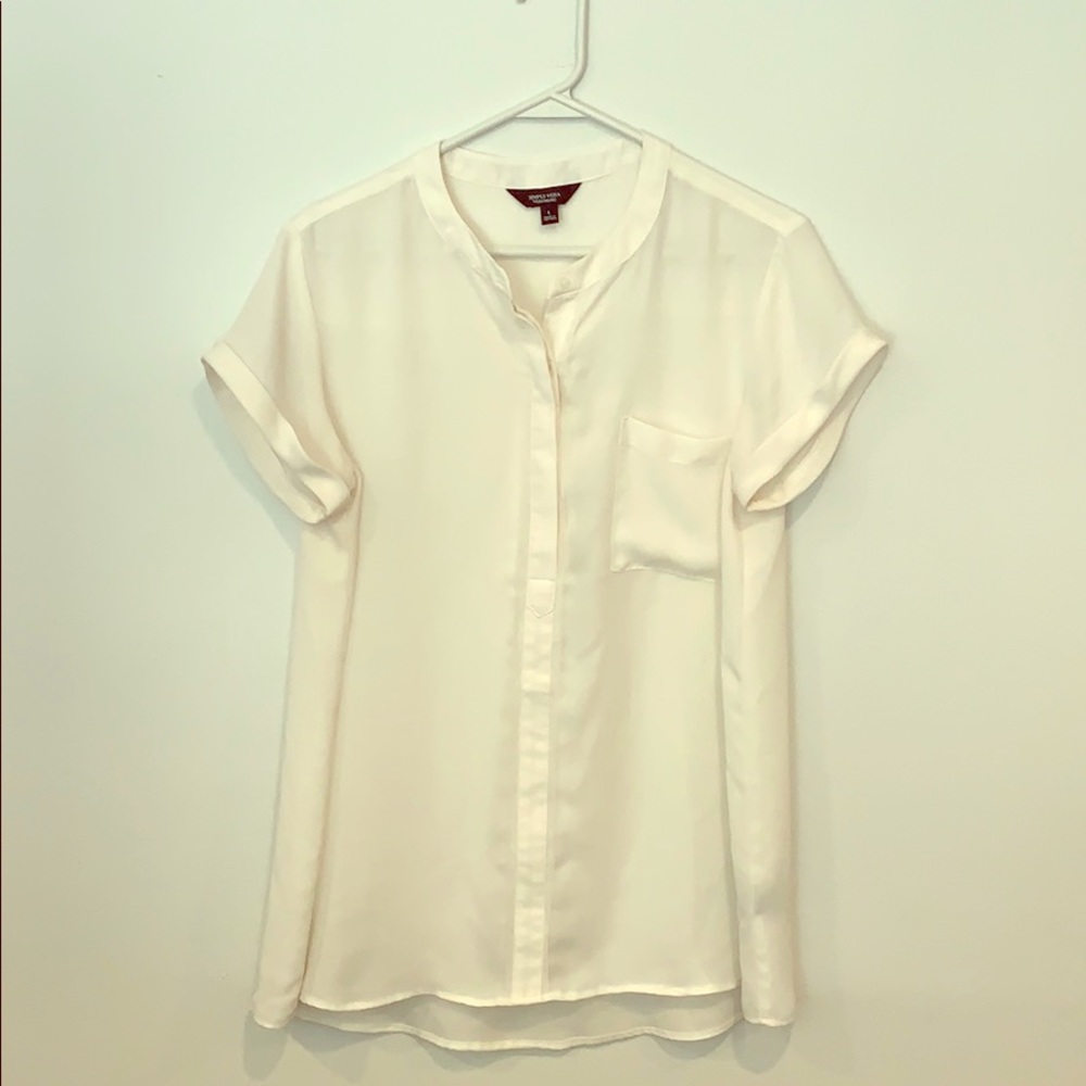 Simply Vera Cream Sheer Top